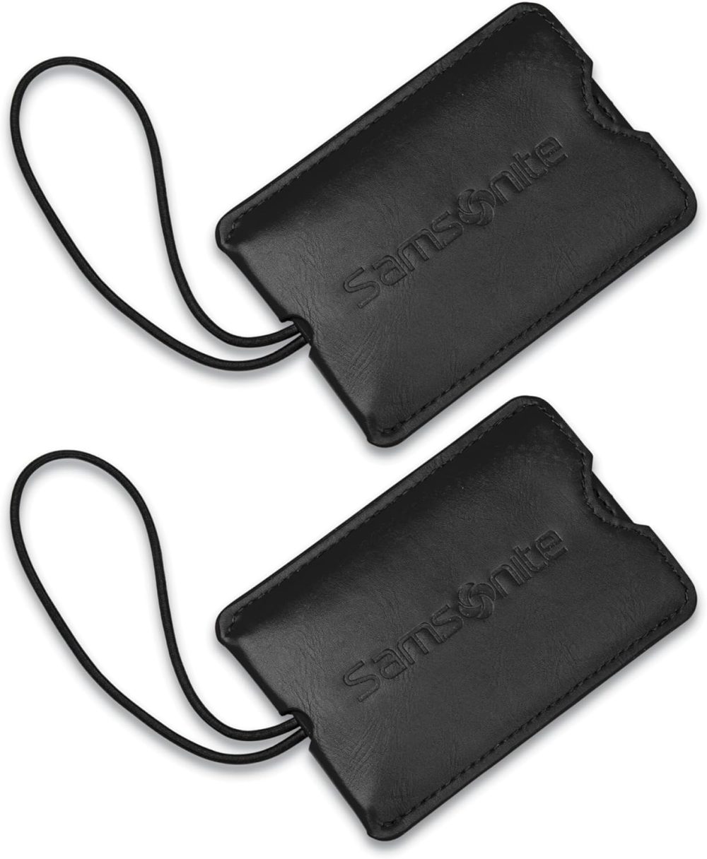 2-Pack Vinyl ID Tags, Black