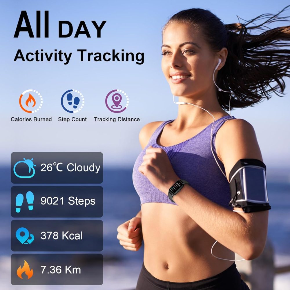 Smart Watch(Answer/Make Call), 2025 Fitness Activity Tracker for Men Women, 1.57” Smartwatch with Heart Rate/Sleep Monitor/Pedometer/Calories/113 Sports, IP68 Waterproof Fitness Watch for Android iOS - Image 2